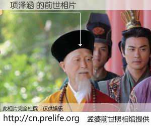 #孟婆前世照相馆# 【项泽涵 的前世相片】我们都曾从奈何桥上走过，喝下三碗忘川之水烹煮的孟婆汤，忘却了前尘旧事。孟婆前世照相馆，保存着你前世的数码相片。项泽涵 的前世相片，有图有真相：