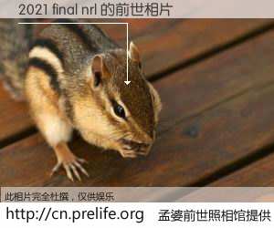 #孟婆前世照相馆# 【2021 final nrl 的前世相片】我们都曾从奈何桥上走过，喝下三碗忘川之水烹煮的孟婆汤，忘却了前尘旧事。孟婆前世照相馆，保存着你前世的数码相片。2021 final nrl 的前世相片，有图有真相：