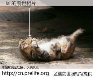 #孟婆前世照相馆# 【lsl 的前世相片】我们都曾从奈何桥上走过，喝下三碗忘川之水烹煮的孟婆汤，忘却了前尘旧事。孟婆前世照相馆，保存着你前世的数码相片。lsl 的前世相片，有图有真相：