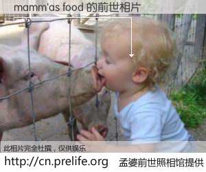 #孟婆前世照相馆# 【mamm'as food 的前世相片】我们都曾从奈何桥上走过，喝下三碗忘川之水烹煮的孟婆汤，忘却了前尘旧事。孟婆前世照相馆，保存着你前世的数码相片。mamm'as food 的前世相片，有图有真相：