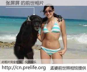 #孟婆前世照相馆# 【张屏屏 的前世相片】我们都曾从奈何桥上走过，喝下三碗忘川之水烹煮的孟婆汤，忘却了前尘旧事。孟婆前世照相馆，保存着你前世的数码相片。张屏屏 的前世相片，有图有真相：