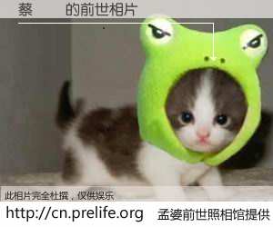 #孟婆前世照相馆# 【蔡昇剛 的前世相片】我们都曾从奈何桥上走过，喝下三碗忘川之水烹煮的孟婆汤，忘却了前尘旧事。孟婆前世照相馆，保存着你前世的数码相片。蔡昇剛 的前世相片，有图有真相：