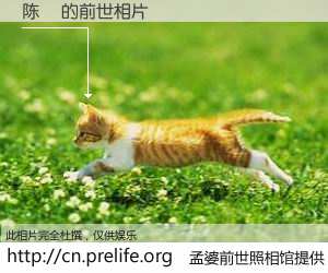 #孟婆前世照相馆# 【陈婳 的前世相片】我们都曾从奈何桥上走过，喝下三碗忘川之水烹煮的孟婆汤，忘却了前尘旧事。孟婆前世照相馆，保存着你前世的数码相片。陈婳 的前世相片，有图有真相：